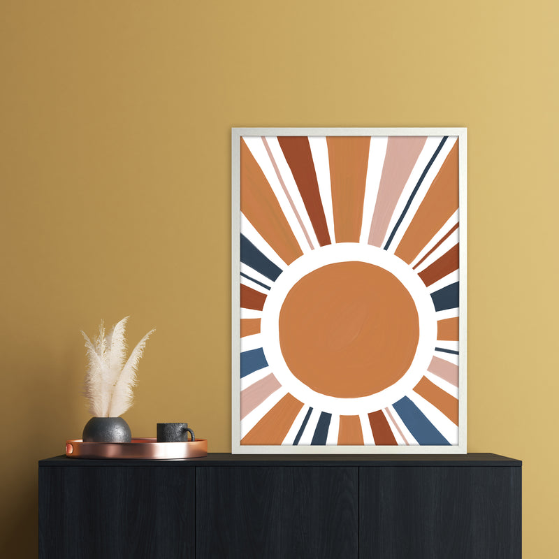 Abstract Sun Rays Art Print by Essentially Nomadic A1 Oak Frame