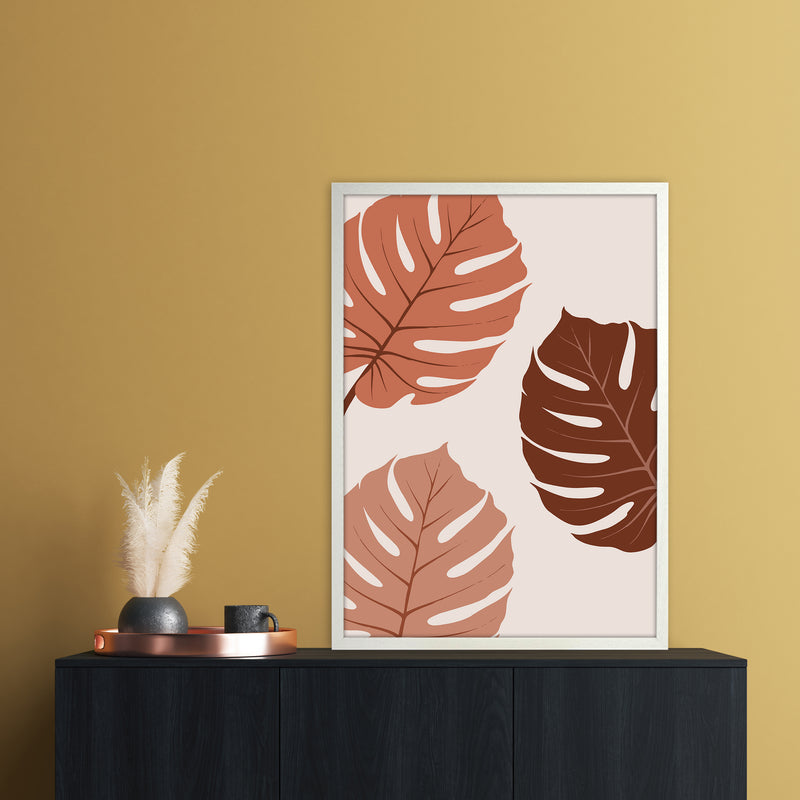 Monstera Leaf 01 Art Print by Essentially Nomadic A1 Oak Frame