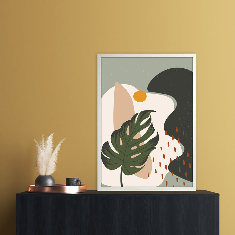 Botanical Abstract Art Print by Essentially Nomadic A1 Oak Frame