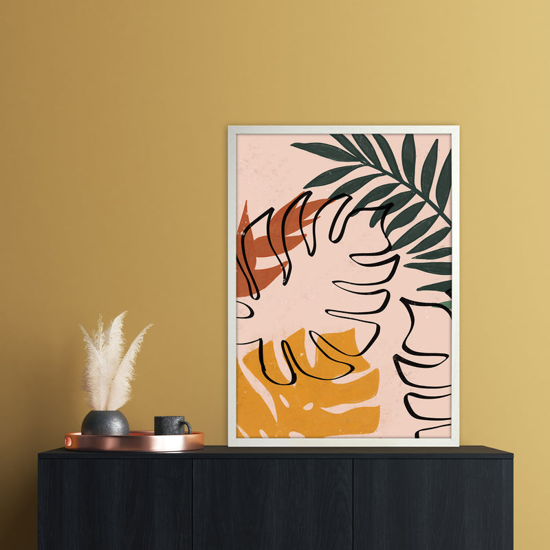 Abstract Plant Art Print by Essentially Nomadic A1 Oak Frame