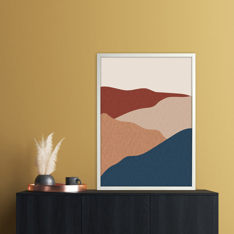 Mountain Art Print by Essentially Nomadic A1 Oak Frame