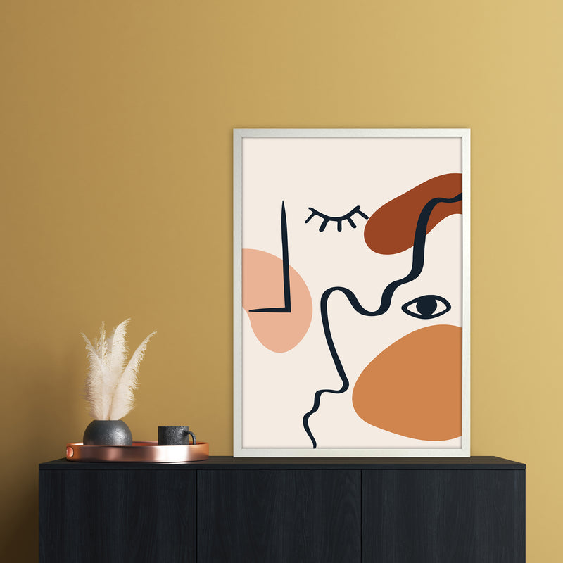 Abstract Lines Art Print by Essentially Nomadic A1 Oak Frame
