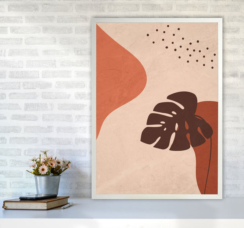 Abstract Art Monstera Art Print by Essentially Nomadic A1 Oak Frame