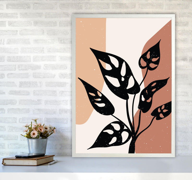 Abstract Botanical Art Print by Essentially Nomadic A1 Oak Frame