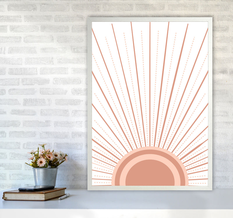 Boho Sunrise Art Print by Essentially Nomadic A1 Oak Frame