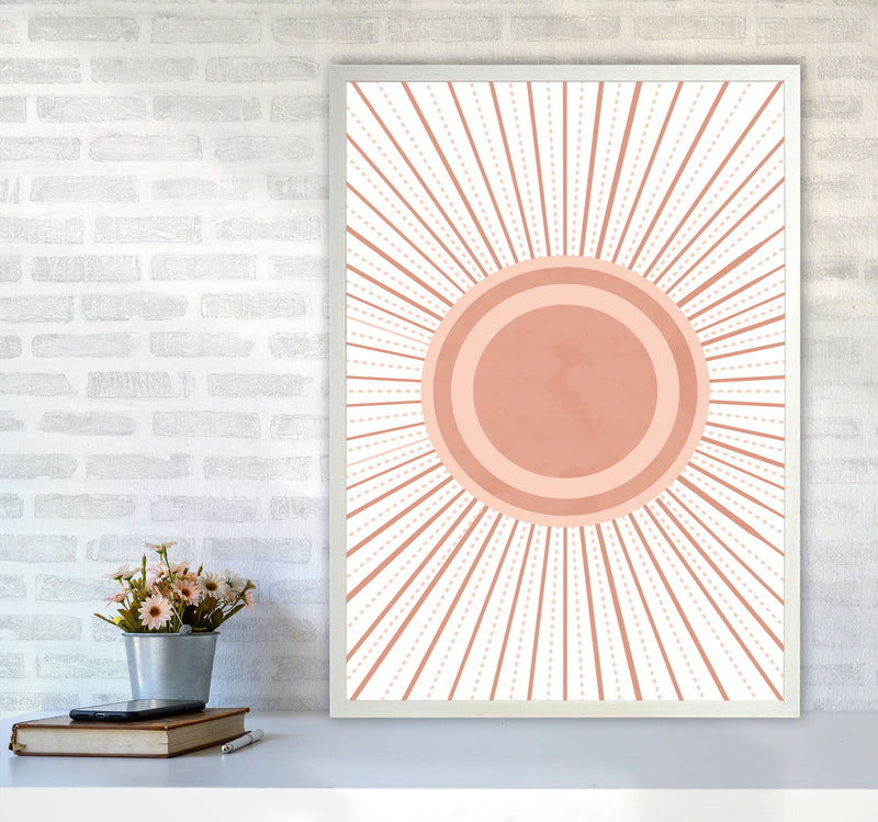 Boho Sun Art Print by Essentially Nomadic A1 Oak Frame