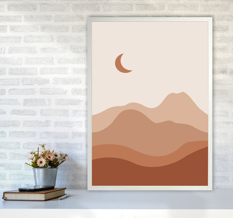 Mountain Landscape Art Print by Essentially Nomadic A1 Oak Frame
