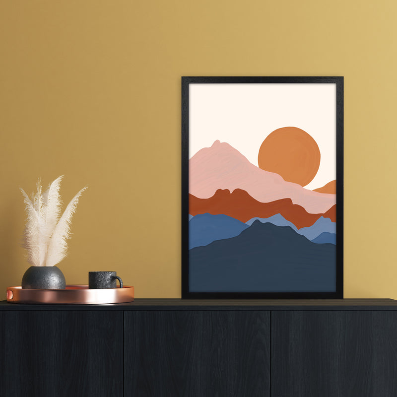 Astract Landscape Art Print by Essentially Nomadic A2 White Frame