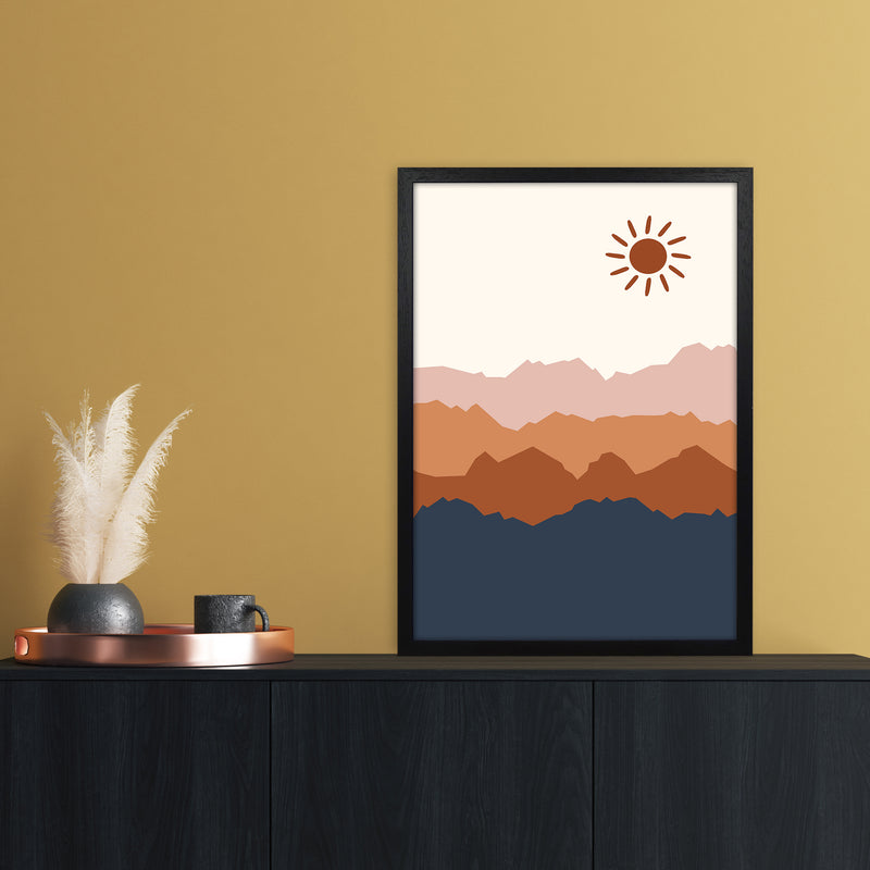 Sun Blue Mountain 02 Art Print by Essentially Nomadic A2 White Frame