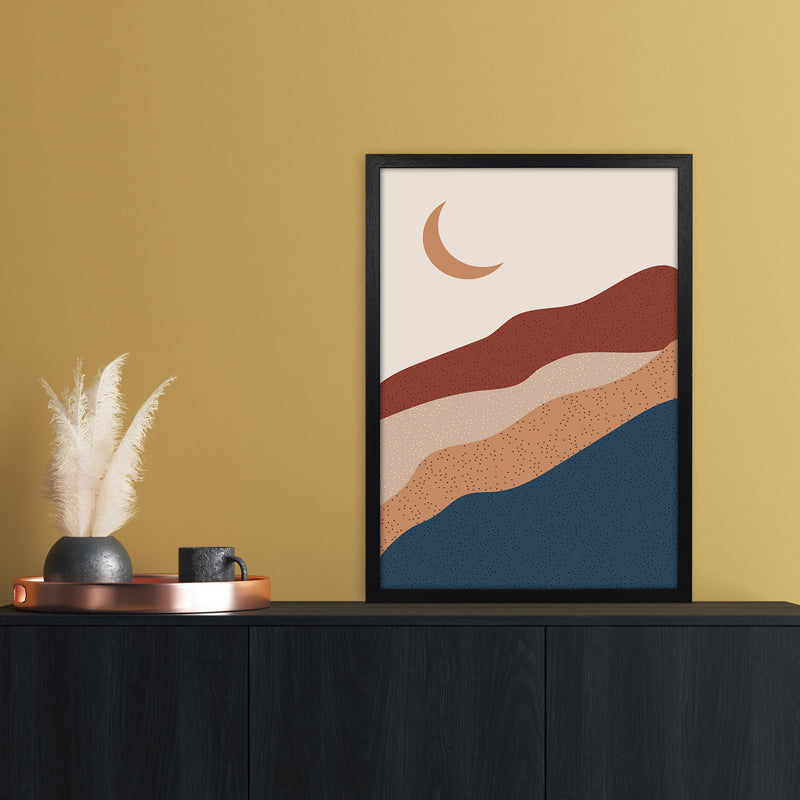 Moon Mountain Art Print by Essentially Nomadic A2 White Frame