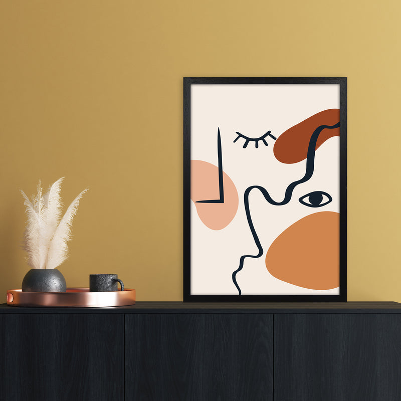 Abstract Lines Art Print by Essentially Nomadic A2 White Frame