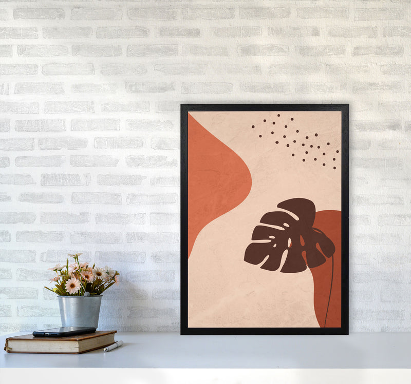 Abstract Art Monstera Art Print by Essentially Nomadic A2 White Frame