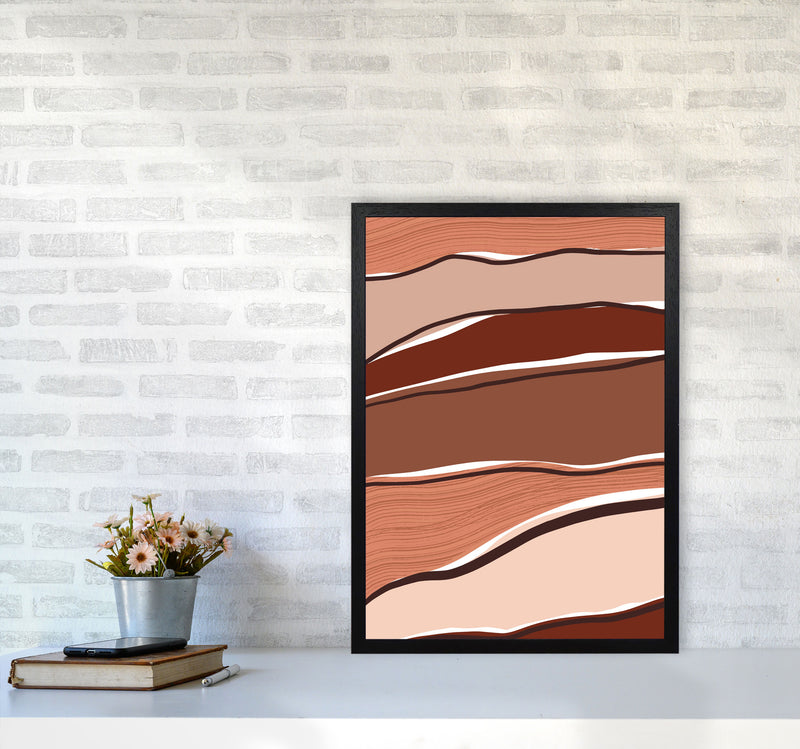 Abstract Stripes Art Print by Essentially Nomadic A2 White Frame