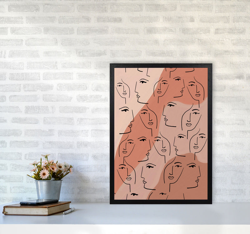 Faces Art Print by Essentially Nomadic A2 White Frame