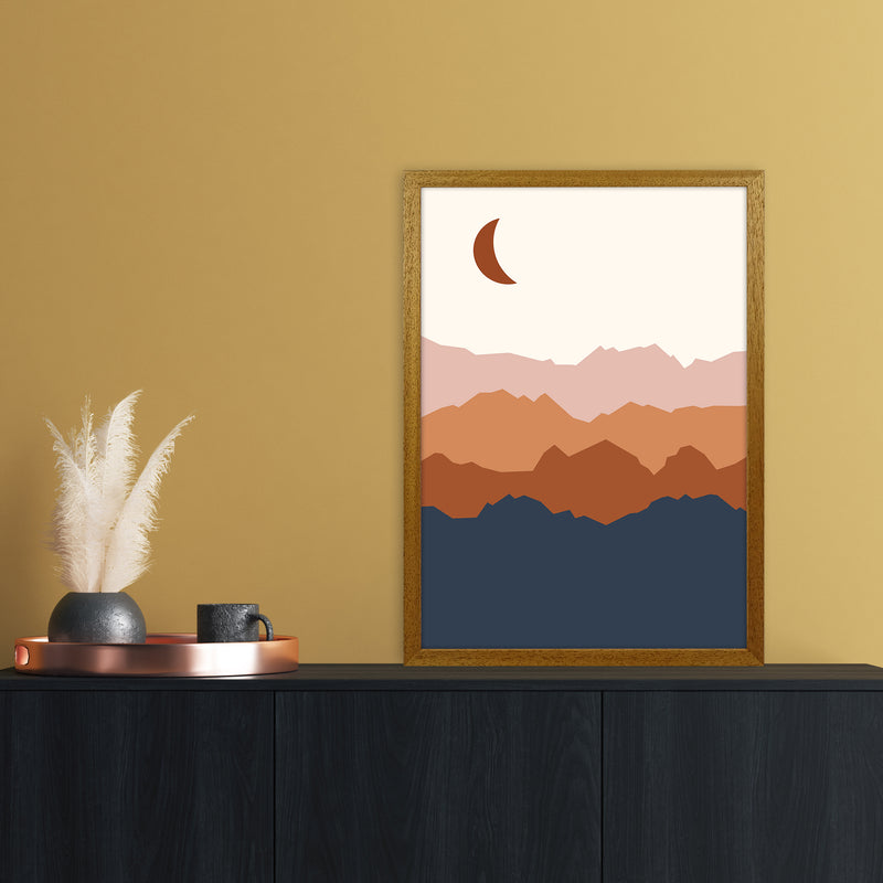 Moon Blue Mountain 01 Art Print by Essentially Nomadic A2 Print Only