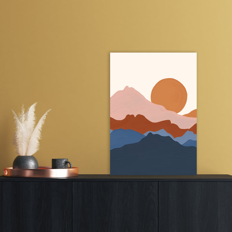 Astract Landscape Art Print by Essentially Nomadic A2 Black Frame