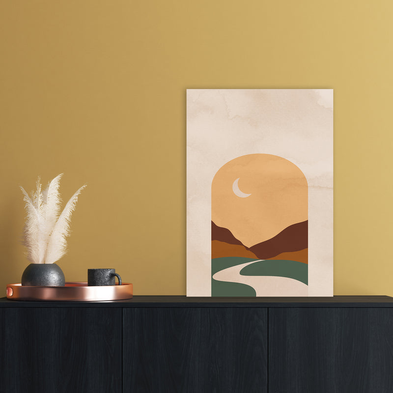 Road Moon Art Print by Essentially Nomadic A2 Black Frame