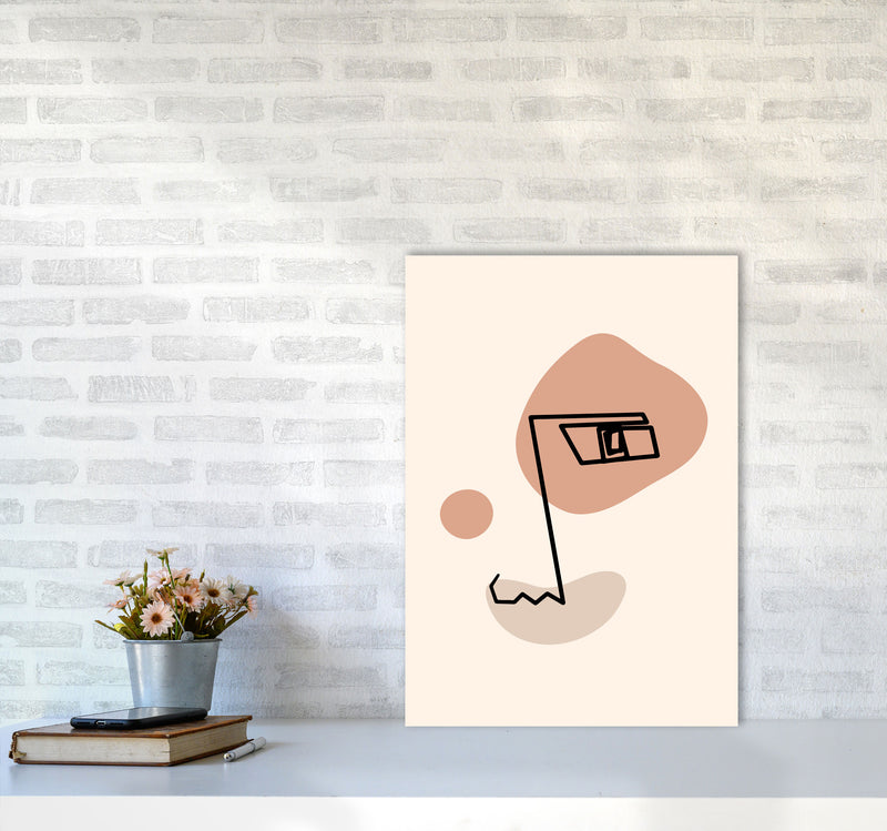 Absract 1 Face Line Art Art Print by Essentially Nomadic A2 Black Frame