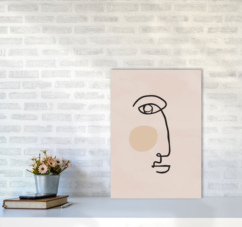 Absract 2 Face Line Art Art Print by Essentially Nomadic A2 Black Frame