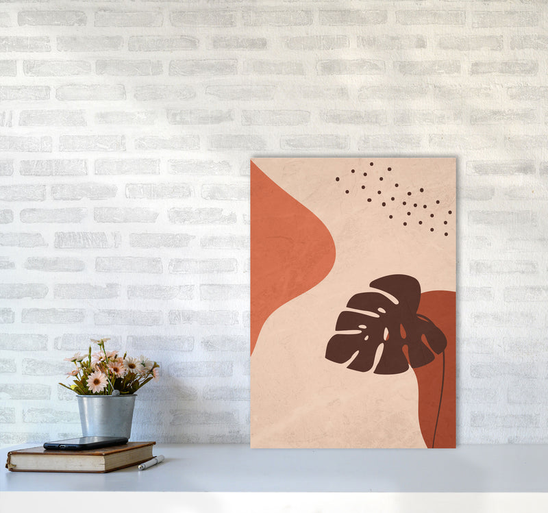 Abstract Art Monstera Art Print by Essentially Nomadic A2 Black Frame