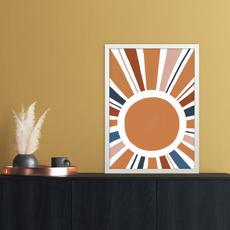 Abstract Sun Rays Art Print by Essentially Nomadic A2 Oak Frame