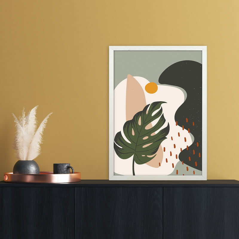 Botanical Abstract Art Print by Essentially Nomadic A2 Oak Frame