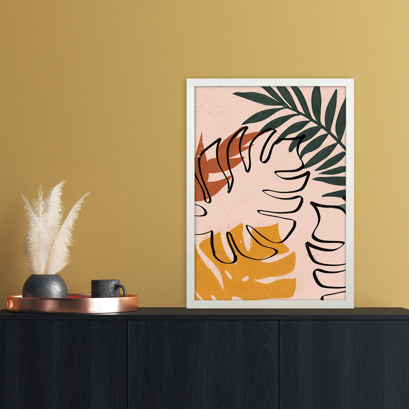 Abstract Plant Art Print by Essentially Nomadic A2 Oak Frame