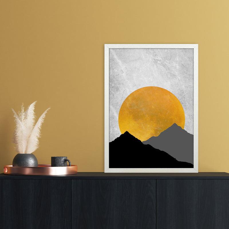 The Sunset Mountain Art Print by Essentially Nomadic A2 Oak Frame