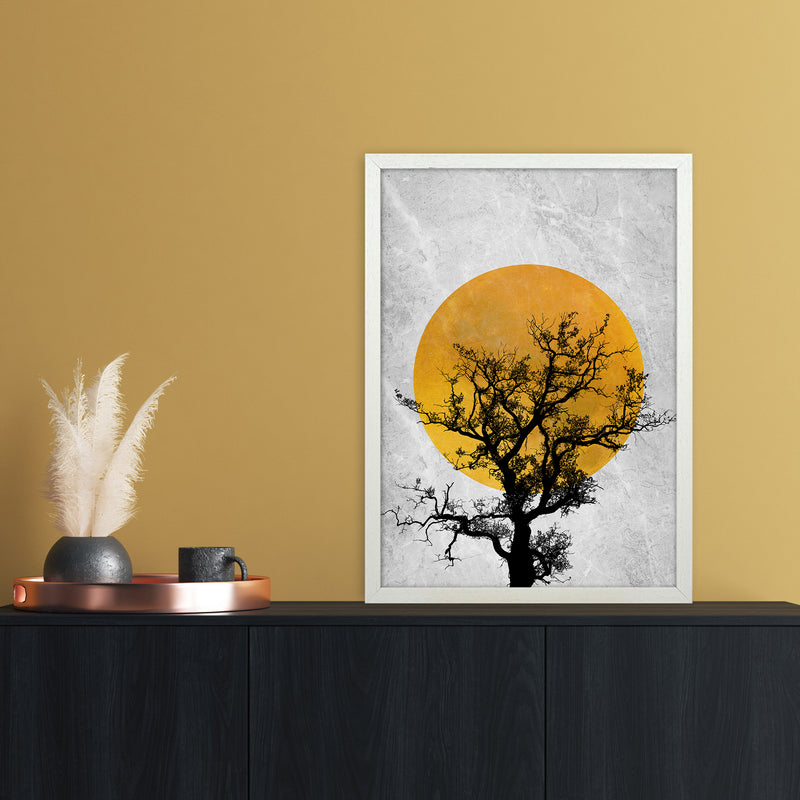 The Sunset Tree Art Print by Essentially Nomadic A2 Oak Frame