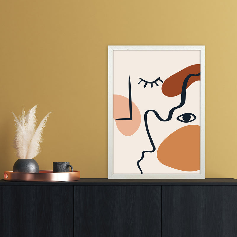 Abstract Lines Art Print by Essentially Nomadic A2 Oak Frame