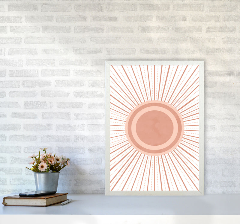 Boho Sun Art Print by Essentially Nomadic A2 Oak Frame