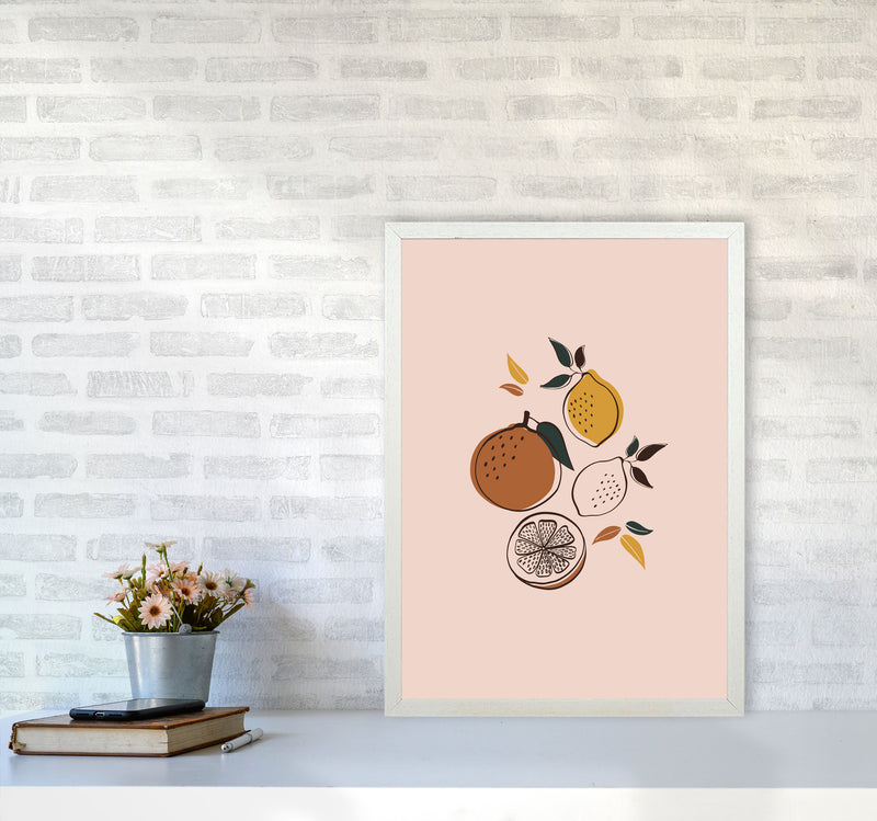 Citrus Art Print by Essentially Nomadic A2 Oak Frame