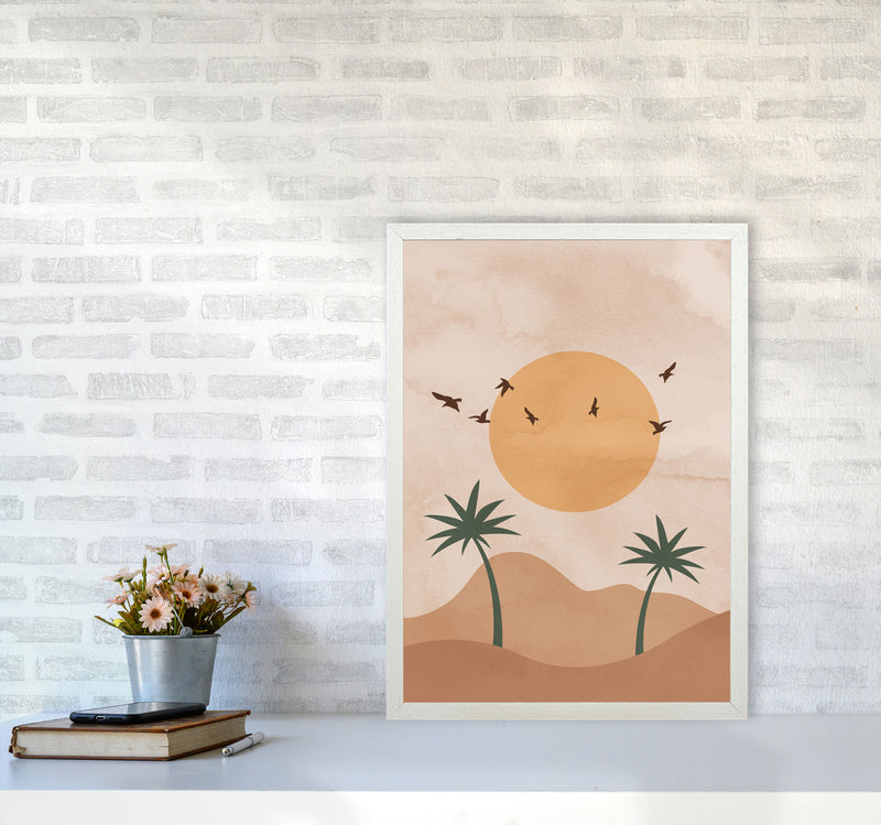 Desert Palm Art Print by Essentially Nomadic A2 Oak Frame