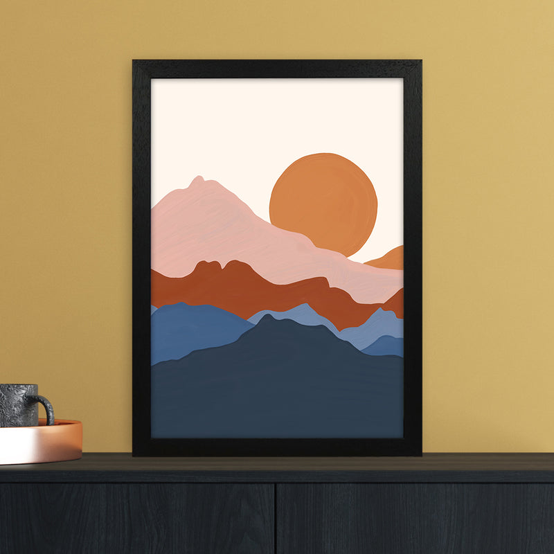 Astract Landscape Art Print by Essentially Nomadic A3 White Frame