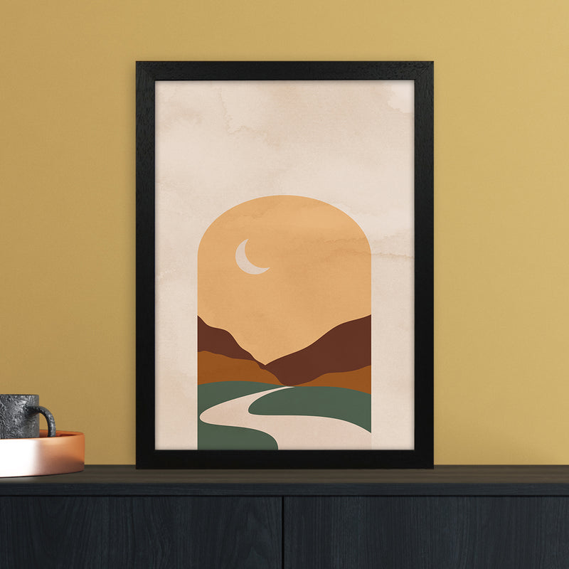 Road Moon Art Print by Essentially Nomadic A3 White Frame