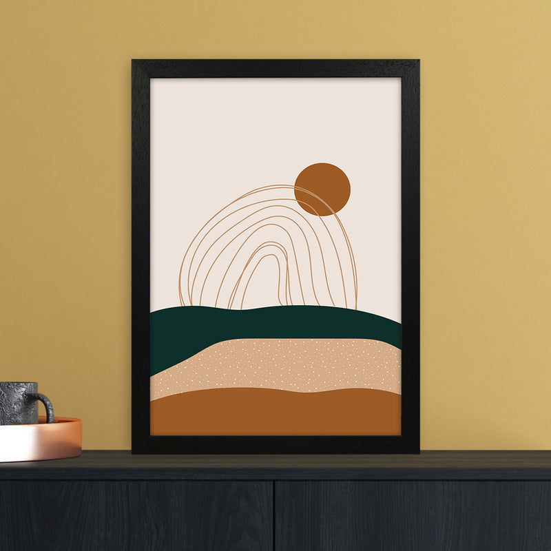 Abstract Rainbow Landscape Art Print by Essentially Nomadic A3 White Frame