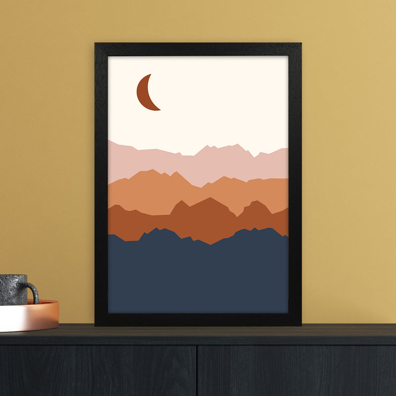 Moon Blue Mountain 01 Art Print by Essentially Nomadic A3 White Frame