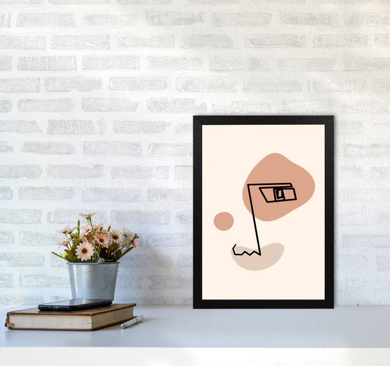 Absract 1 Face Line Art Art Print by Essentially Nomadic A3 White Frame