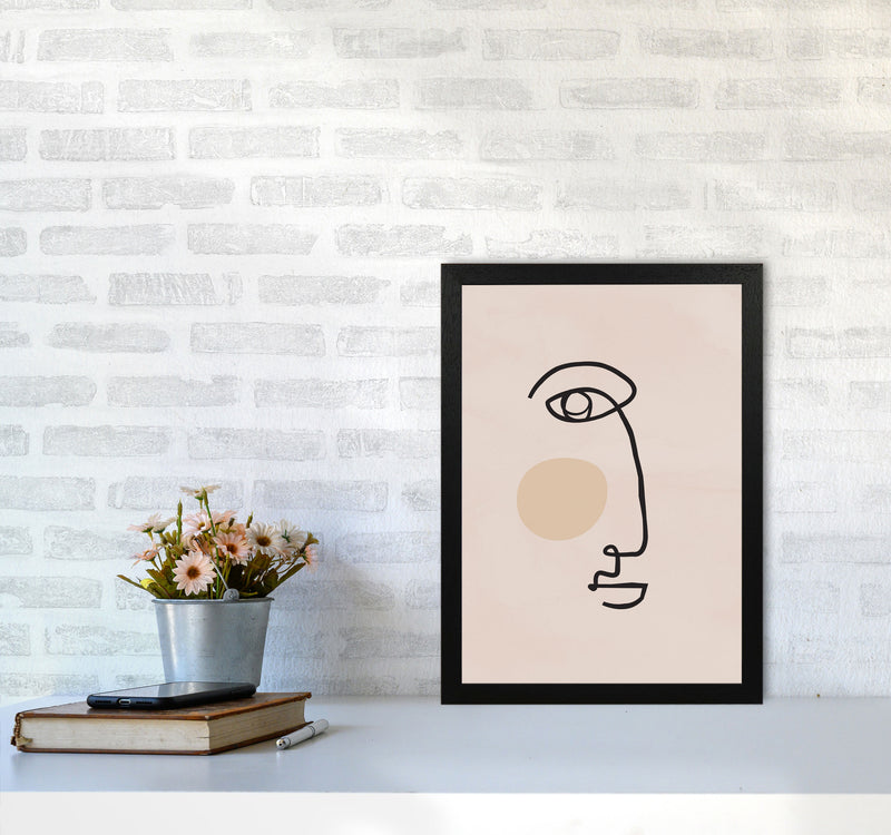 Absract 2 Face Line Art Art Print by Essentially Nomadic A3 White Frame