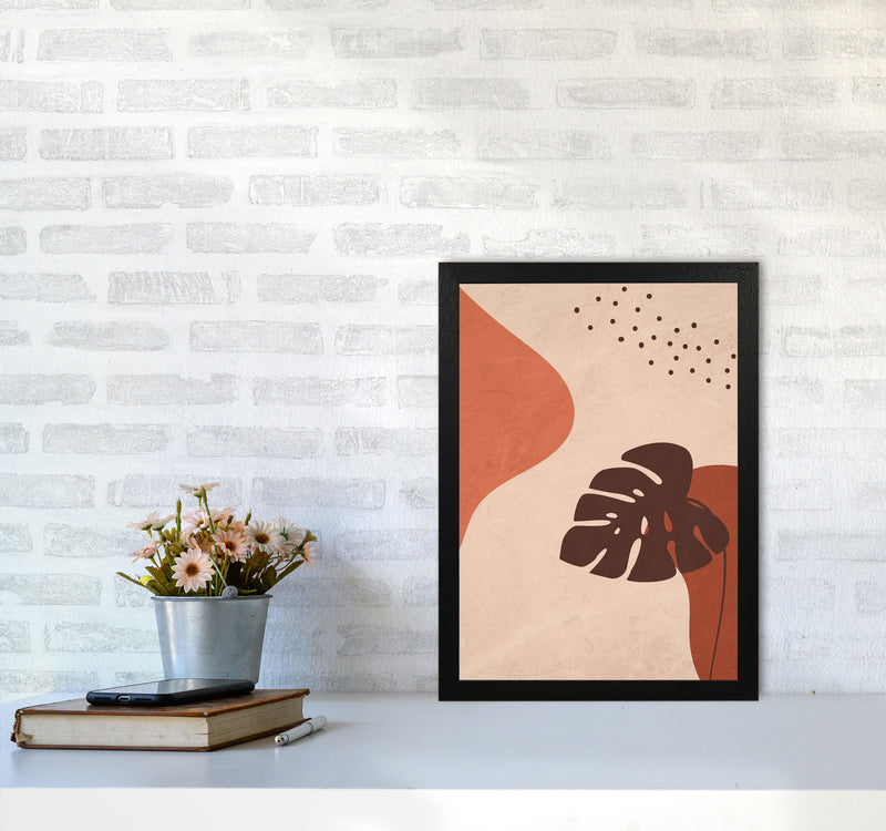 Abstract Art Monstera Art Print by Essentially Nomadic A3 White Frame