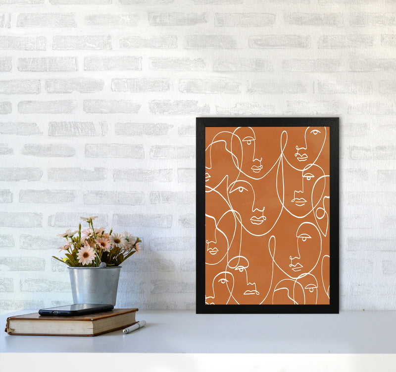 Face Line Art Art Print by Essentially Nomadic A3 White Frame