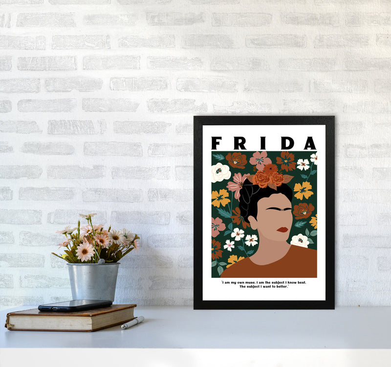 Frida Floral Art Print by Essentially Nomadic A3 White Frame
