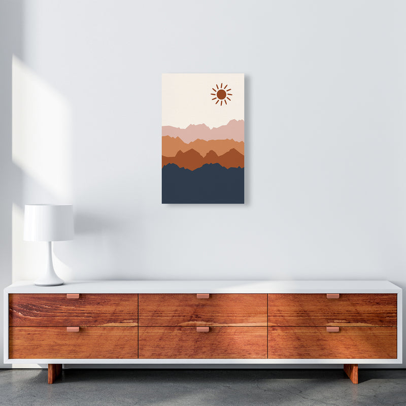 Sun Blue Mountain 02 Art Print by Essentially Nomadic A3 Canvas
