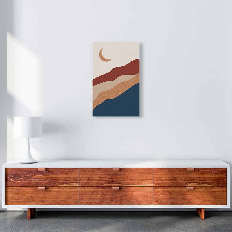 Moon Mountain Art Print by Essentially Nomadic A3 Canvas
