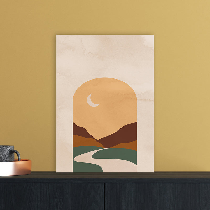 Road Moon Art Print by Essentially Nomadic A3 Black Frame