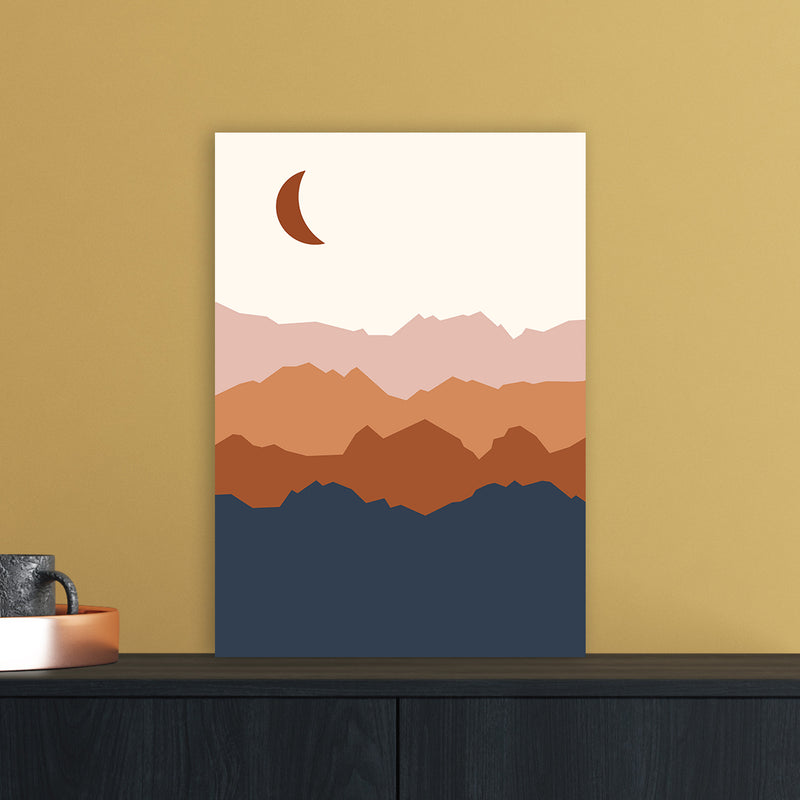 Moon Blue Mountain 01 Art Print by Essentially Nomadic A3 Black Frame