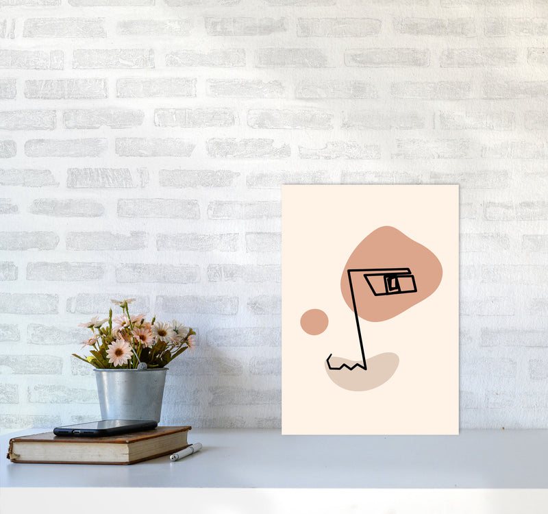 Absract 1 Face Line Art Art Print by Essentially Nomadic A3 Black Frame