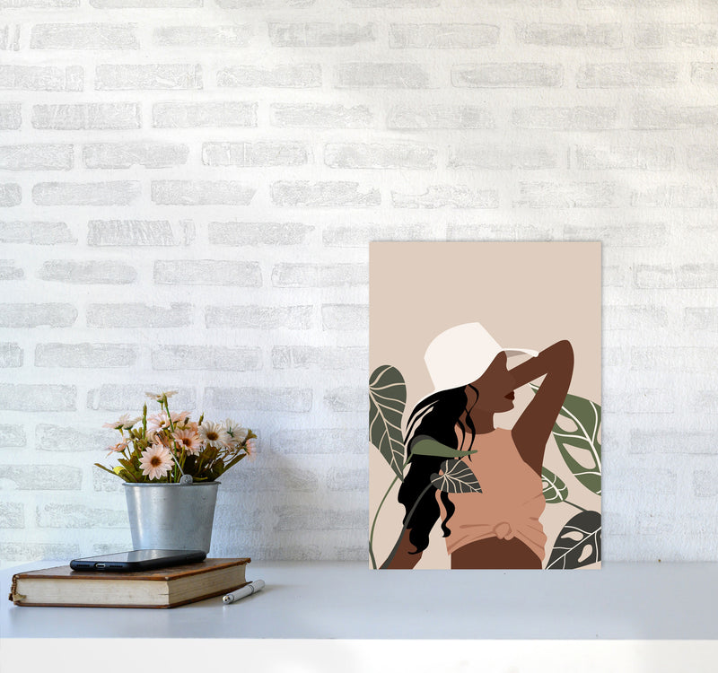 Girl Black Woman Art Print by Essentially Nomadic A3 Black Frame