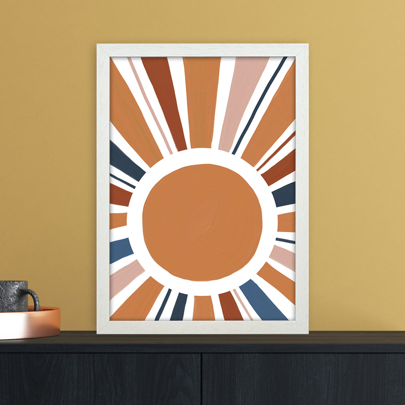 Abstract Sun Rays Art Print by Essentially Nomadic A3 Oak Frame