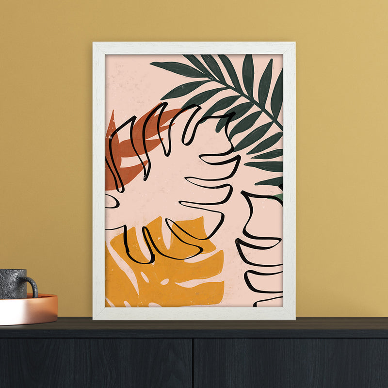 Abstract Plant Art Print by Essentially Nomadic A3 Oak Frame